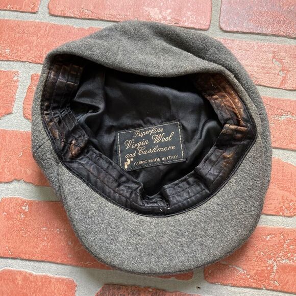 Wool/cashmere grey flatcap/newsboy style hat. Irish staple - M - Picture 4 of 11